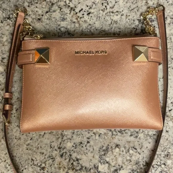 Michael Kors Rose Gold Crossbody Bag - Picture 9 of 9